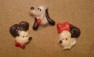 217sp Famous Male and Female Mouse Dog Bite Size Pieces Chocolate Candy Mold